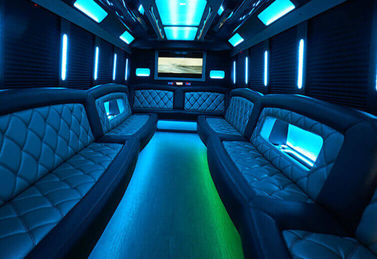 wedding party limo bus